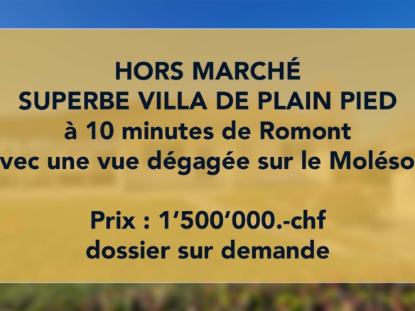 Superbe villa individuelle avec grand terrain, proche de Vuisternens-devant-Romont