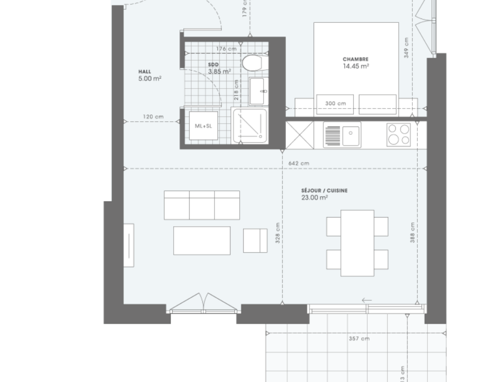 APPARTEMENT NEUF de 2,5 pièces, en construction à La Tour-de-Peilz