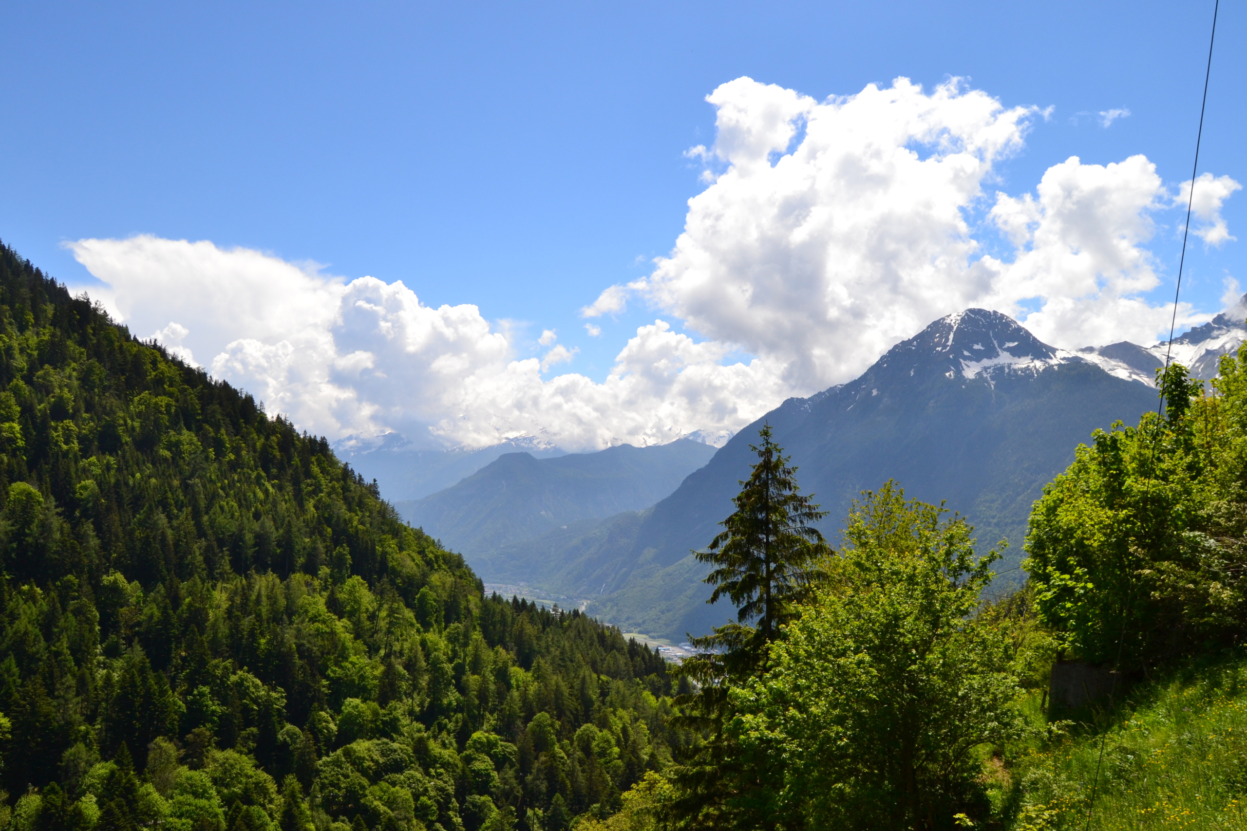 vue sur la plaine au dessus de Lavey