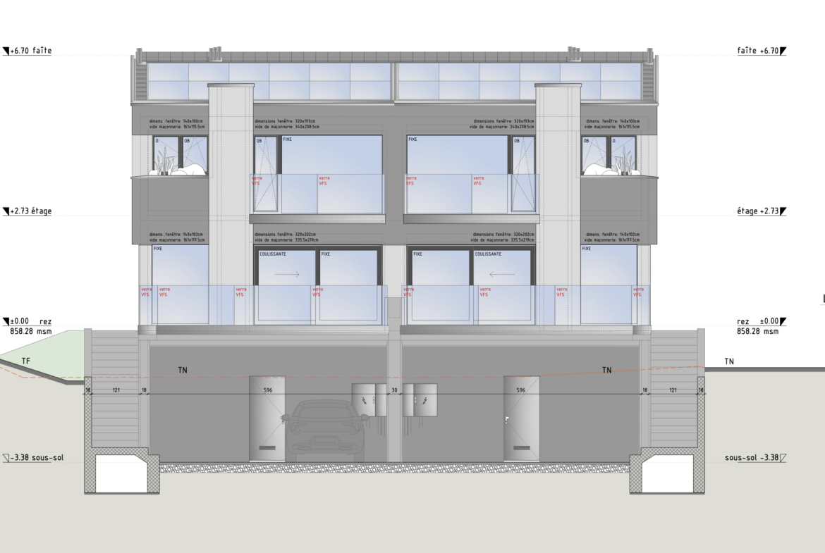 Grimisuat plans façade s