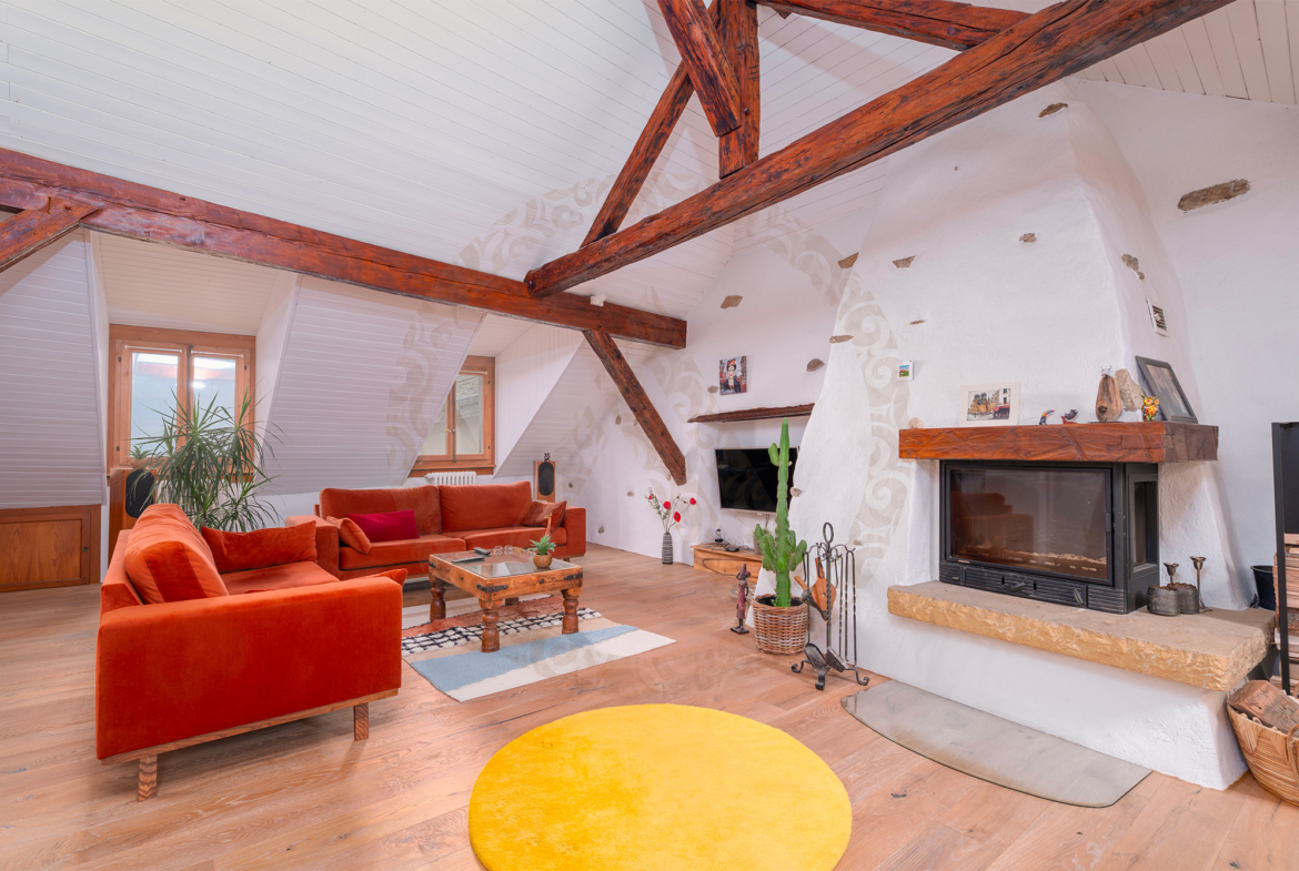 Concise salon dans les combles