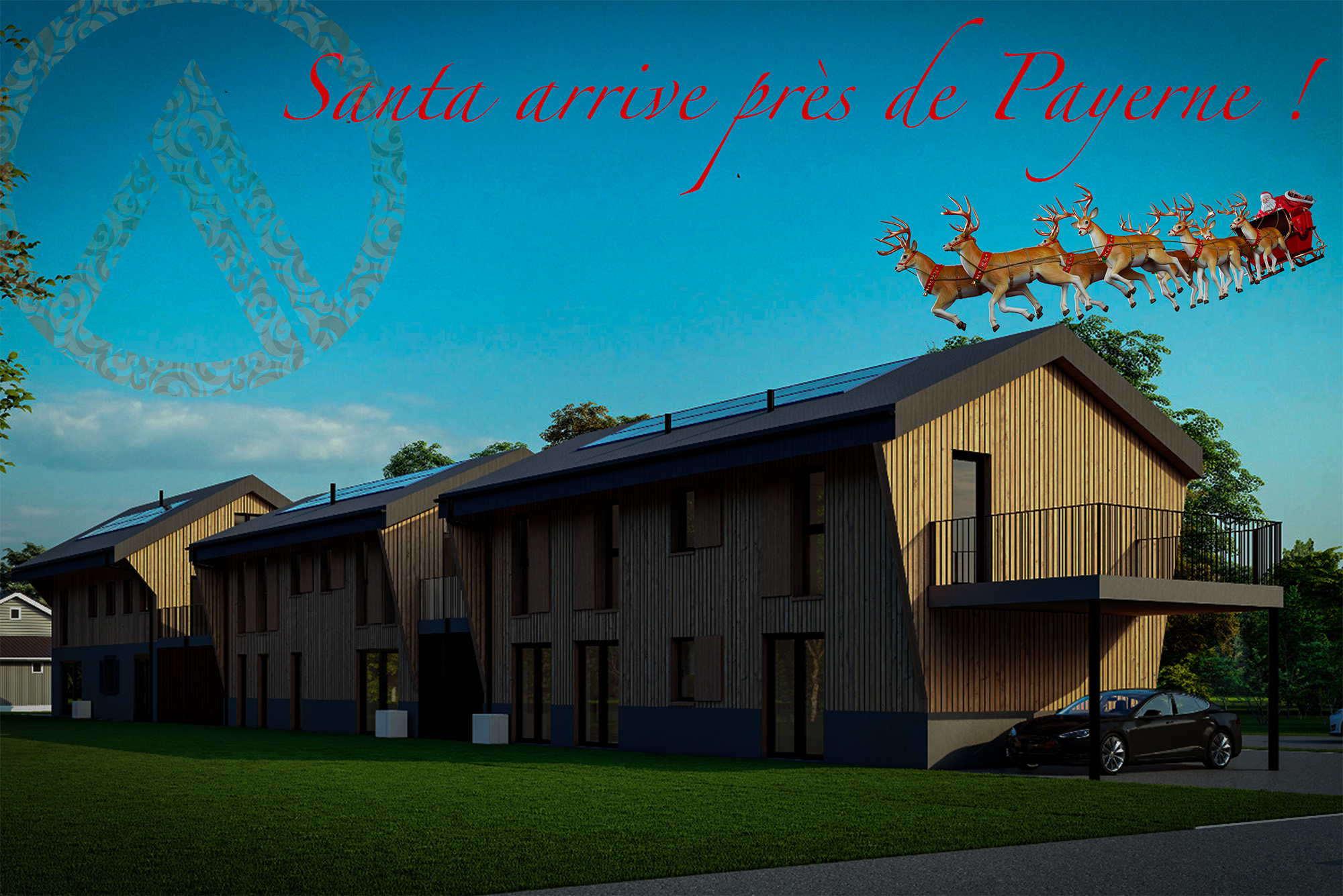 Santa arrive près de Payerne