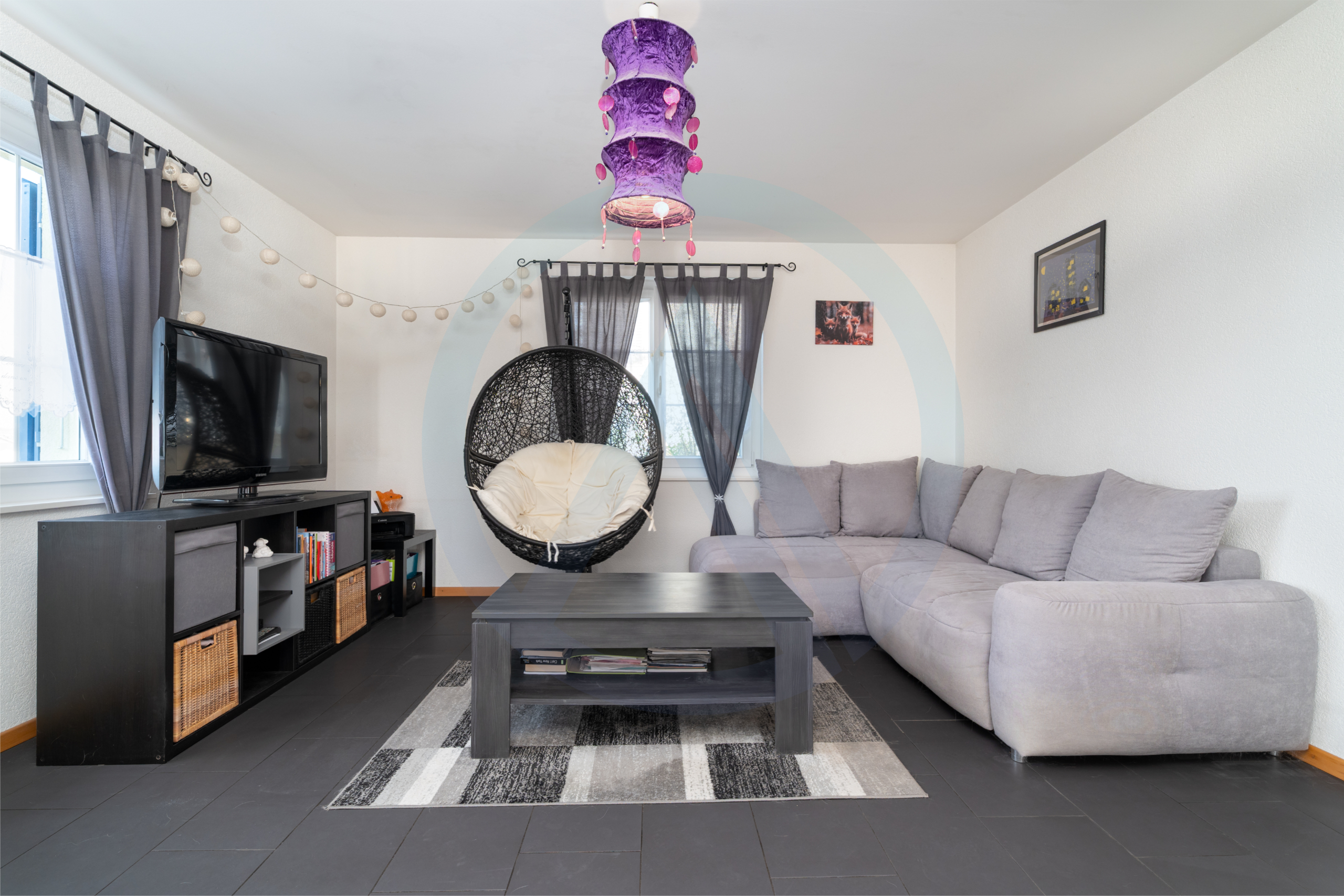 AO immobilier salon dans villa individuelle à Ursy dans le canton de Fribourg