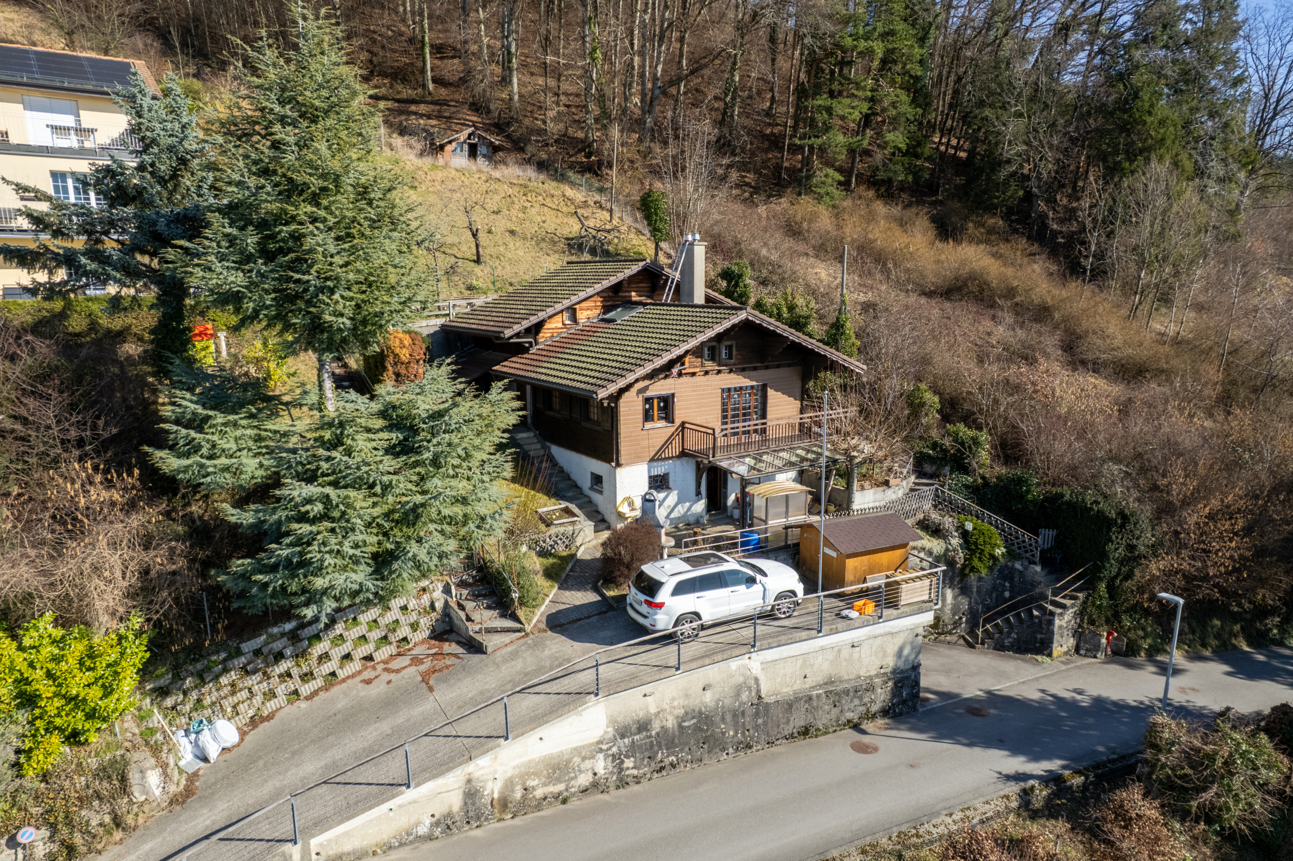 chalet avec vue époustouflante sur parcelle constructible à Grandvaux
