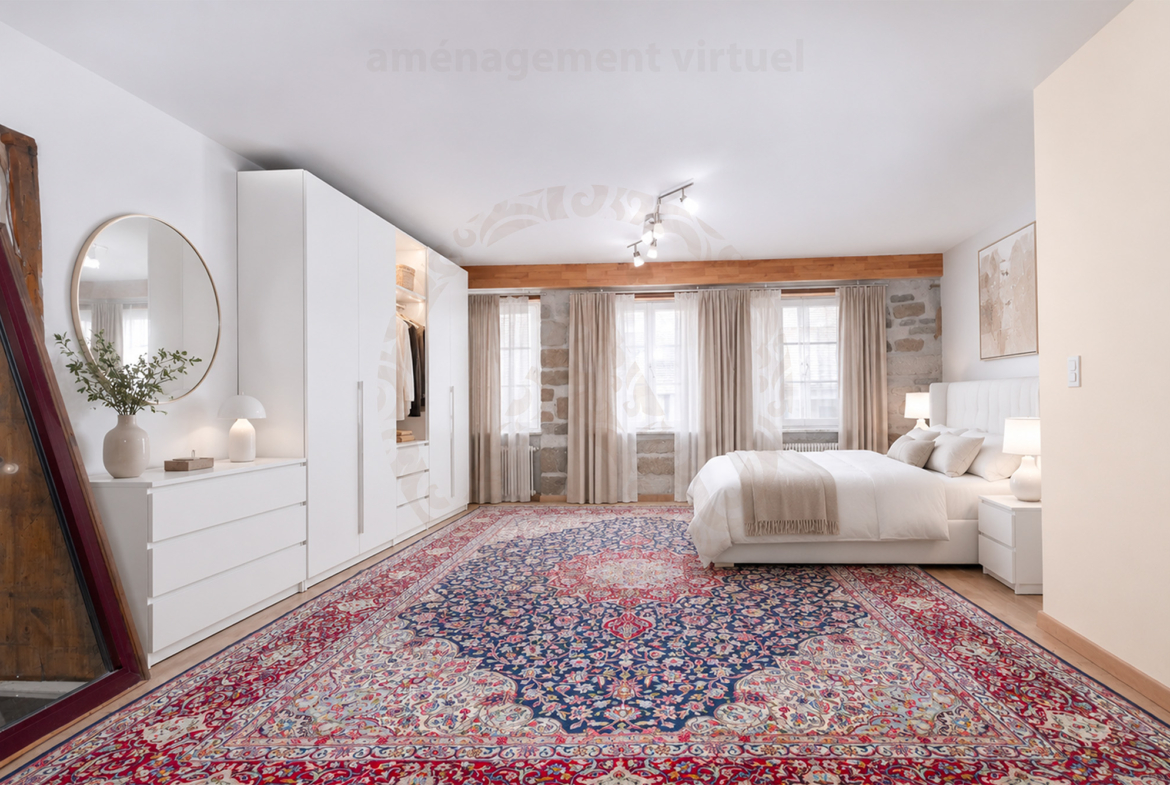 chambre à coucher remeublée virtuellement