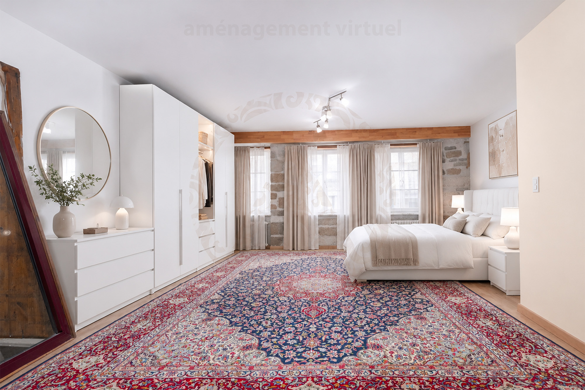 chambre à coucher remeublée virtuellement