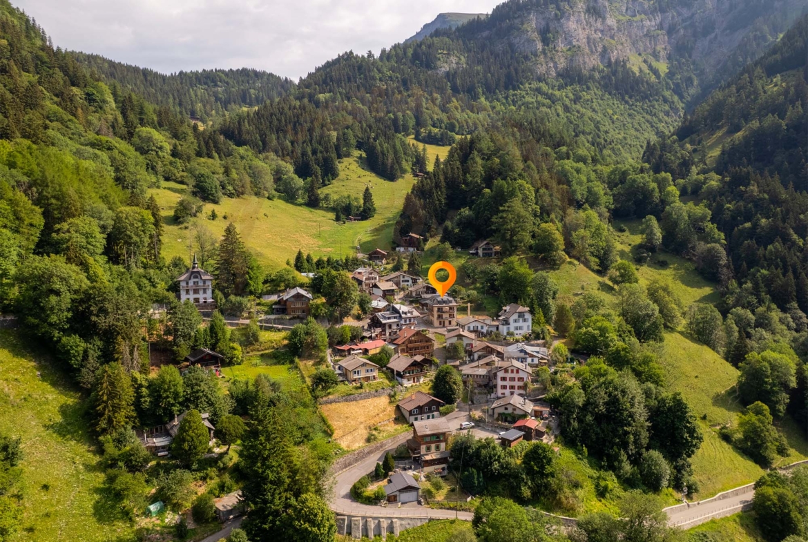 Pour les randonneurs, appartement de 3,5 pièces avec vue sur les montagnes